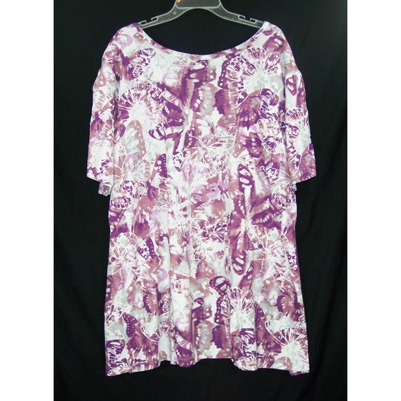 NEW Roaman’s 5X-38/40 Butterfly Top - Picture 5 of 8